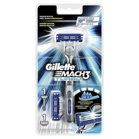 RASOIR GILLETTE MACH3 TURBO + 2 RECHARGES