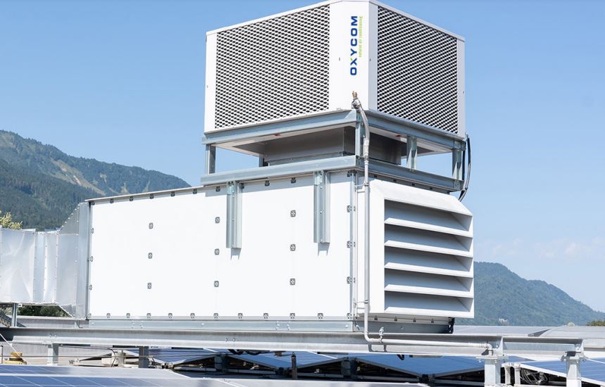 Tour de refroidissement adiabatique à deux étages breveté par Oxycom pour l'optimisation du refroidissement des bâtiments Industriels et Commerciaux - IntrCooll Std_0
