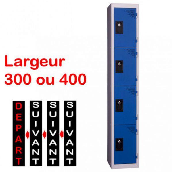 Vestiaire multicases 4 cases par colonne démonté - Suivant - Bleu - Marque Rolléco_0