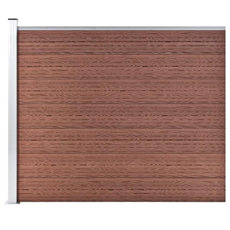 Vidaxl panneau de clôture wpc 175x146 cm marron 148981_0