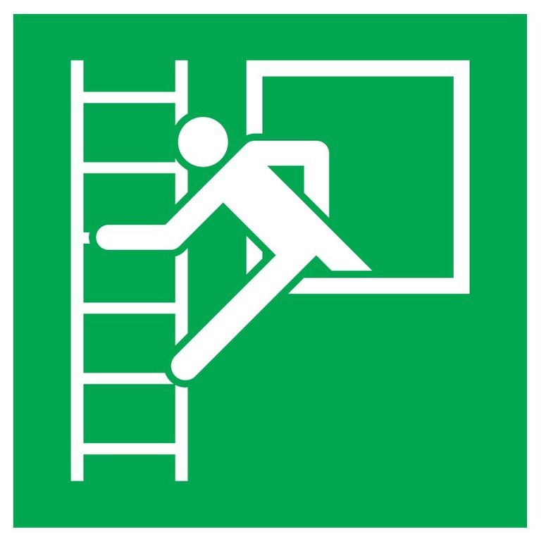 638422 - Fenêtre avec échelle de secours luminescent - Sofop S.A.S - Dimensions : 200 x 200 mm_0