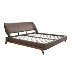 AC ANGEL CERDA Angel Cerdá Lit en similicuir brun chocolat 7159C 205 x 237 x 95 - marron Bois massif 8435631028857_0
