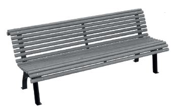 Banc public Brive Réf. 1253 - Fonte grise GG-20 et bois de conifère certifié FSC_0