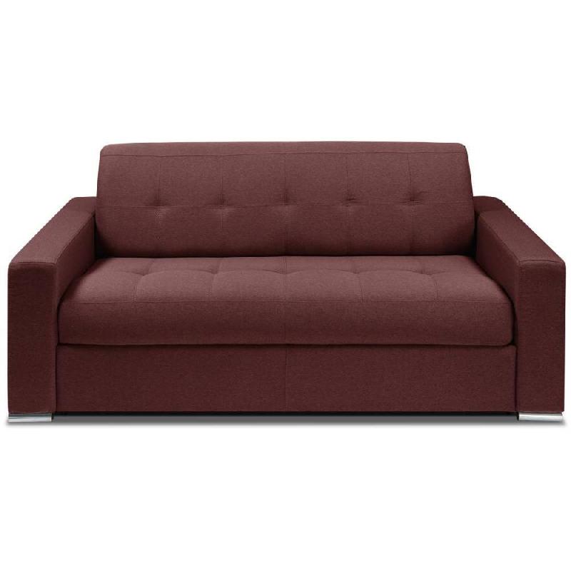 CANAPÉ CONVERTIBLE 2-3 PLACES MOJITO MATELAS 16CM SYSTÈME EXPRESS SOMMIER LATTES 120CM MICROFIBRE BORDEAUX_0