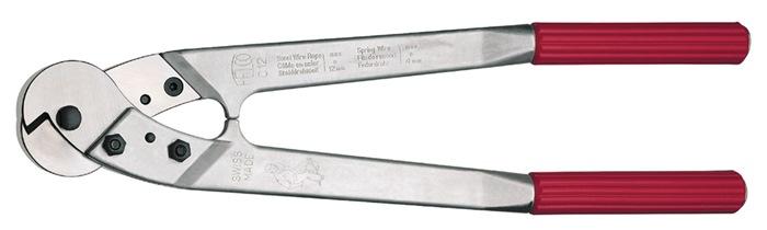 Cisaille à câble métallique FELCO C12 - 500 mm - revêtement plastique - pour câbles, tiges métalliques et fils en acier_0