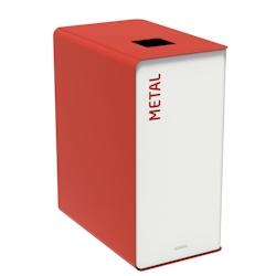 Rossignol - Borne de tri avec bac 65L CUBATRI - métal blanc/rouge - rouge métal 55872_0