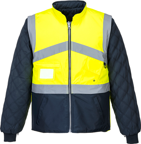 Gilet hivis bicolore reversible jaune marine s769, s_0