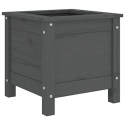 Helloshop26 - Jardinière bac lit surélevé plantes fleurs terrasse jardin 40 x 40 x 39 cm bois massif de pin gris 02_0037533 - 3000217780549_0