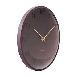 Horloge murale en métal Fuerte Dome marron Karlsson - marron 8714302772399_0