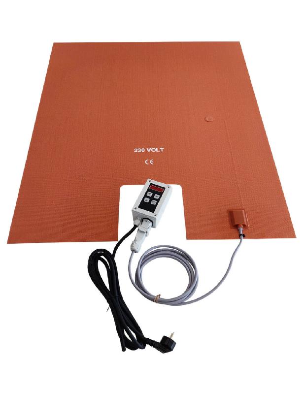 Plaque chauffante souple pour cuve 1000L IBC - 2700W + Thermostat Digital 0-150°C + Prise_0