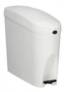 Poubelle hygiène féminine 20L ABS blanc - Référence 91939 - Couvercle masquant l'intérieur et ouverture à pédale_0