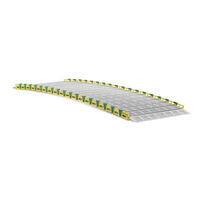 Rampe de chargement aluminium portable - 500 kg - 300 x 91,4 cm - Antidérapante et pliable avec roues_0