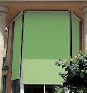 Stores bannes - Bannette verticale en aluminium - guidage par câbles inox_0