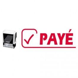 TRODAT X-PRINT PAYÉ 4912 BLANC CLIMATIQUEMENT NEUTRE + PICTO ET MESSAGE - ENCRAGE ROUGE