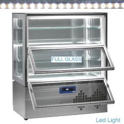 Vitrine réfrigérée professionnelle Exalta Line PLUS - full vitrée 4 niveaux 2 portes ventilée KUB/52MV_0