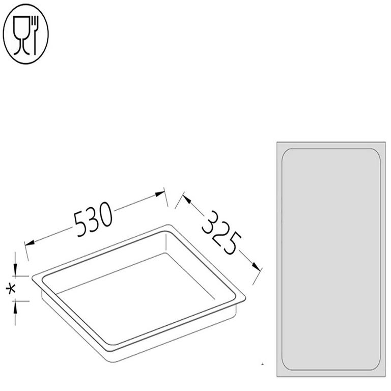 Bac gastronorm 1/1 hauteur 150 mm - B/GN1/1-150_0