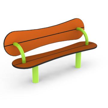 Banc sucette 618 - tranche d'âge 1 à 6 ans - acier peint et HPL_0