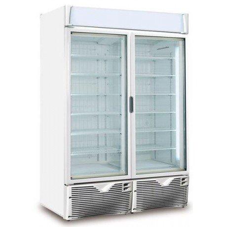 Congelateur armoire vitrée vertical negative double porte delight 1100_0
