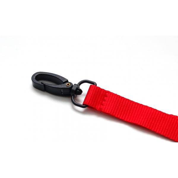 Cordon polyester 15 mm à côtes avec attache plastique - rouge (186 C) - lot de 100 - livraison 48-72H_0