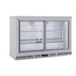 CORECO Arriere Bar 2 Portes Vitrees Coulissantes - +2/+8  - Exterieur Inox. Capacite 320 Canettes - Dimensions:1375X520X850 ERHS-350-LI - Acier inoxyd_0