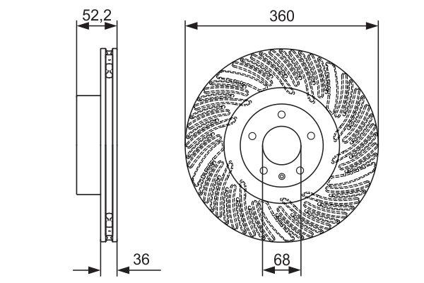 Disque de frein ventilé Bosch 0986479D29 - avant - conditionnement boîte de 1 disque_0