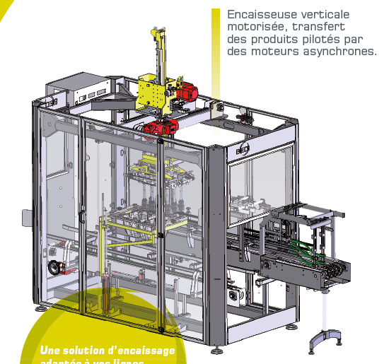 Encaisseuse verticale motorisée adaptée à vos lignes de conditionnement, jusqu'à 6 cycles/mn - BEDI EMV 40.12_0