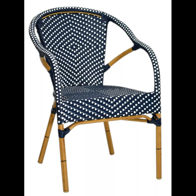Fauteuil BACHY - Aluminium, Rotin, Tressage Nylon - Extérieur, Bistrot_0