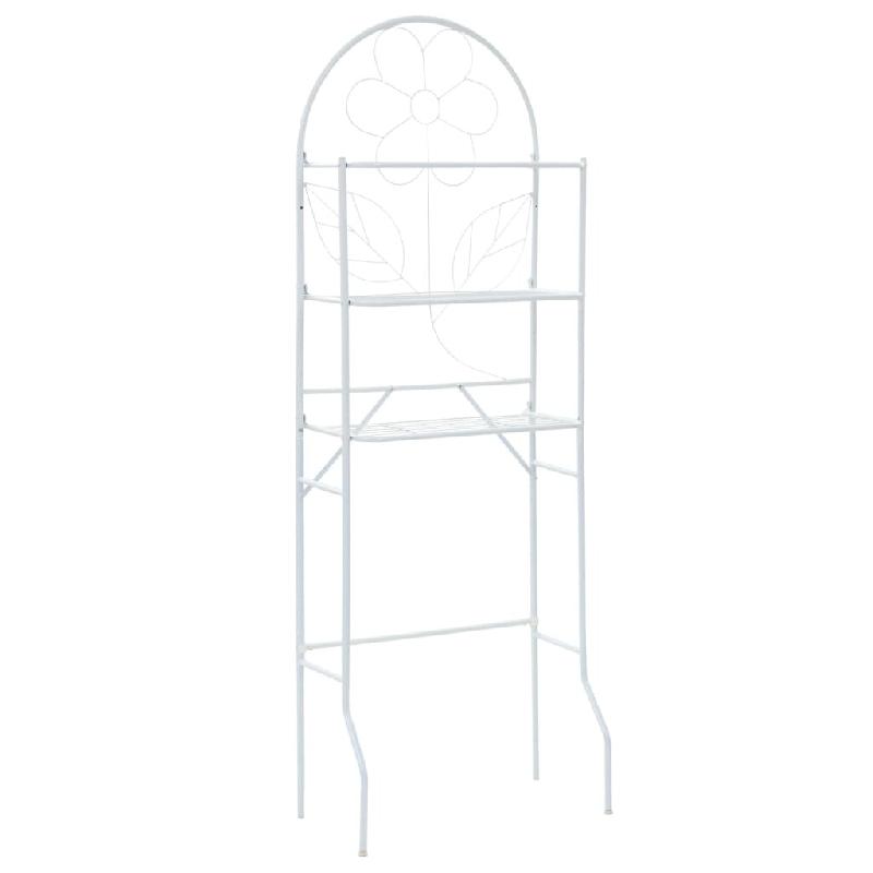 Helloshop26 - Étagère de toilette 60 x 33 x 174 cm blanc 02_0000683 - blanc acier 3000070111535_0