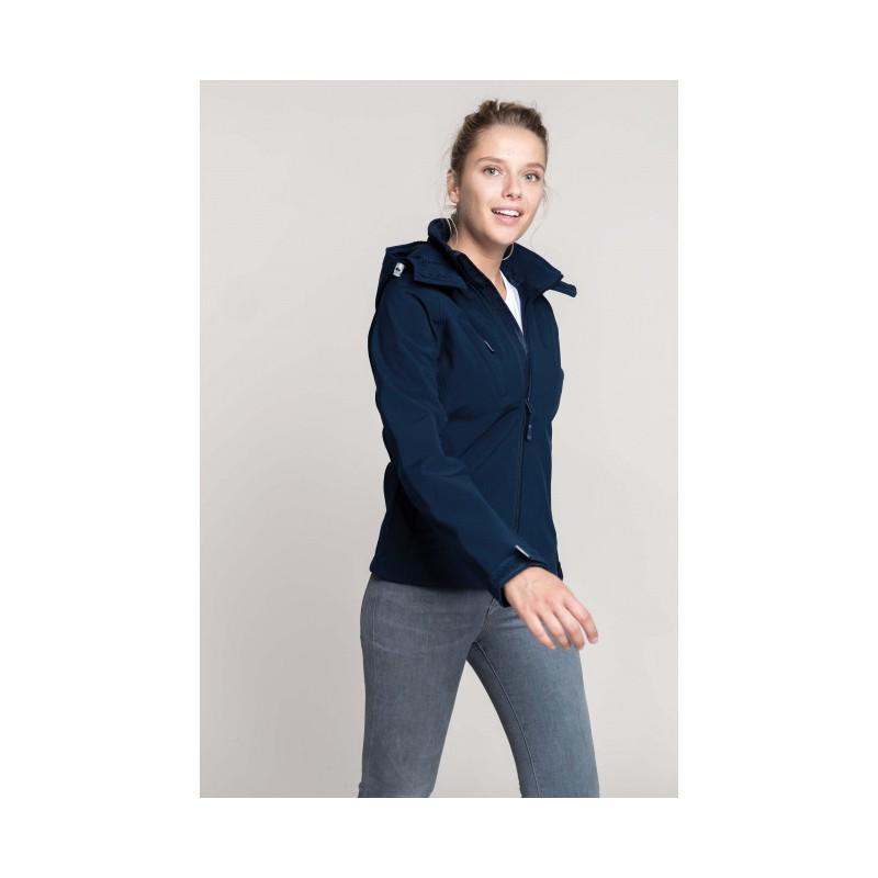 K414 -  Veste softshell à capuche amovible femme_0