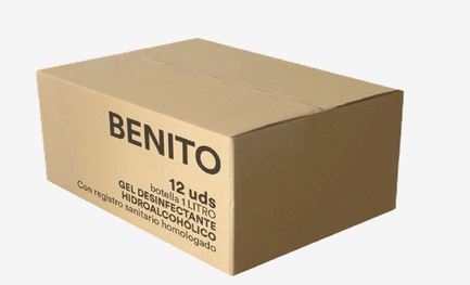Pack de 12 unités de gels hydroalcooliques 1L - Référence VB12_0