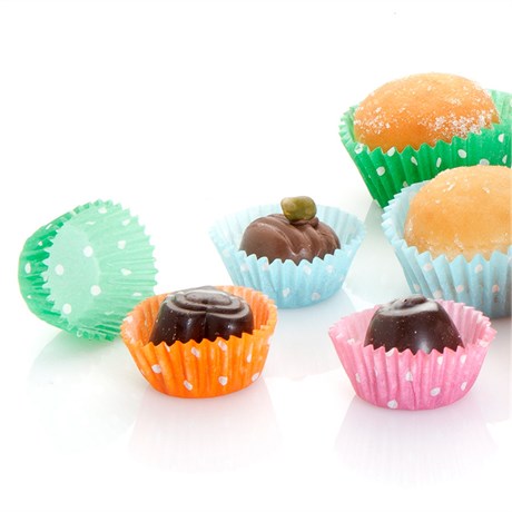 PETITS FOURS POLKA 2.5X1.6 CM ASSORTI (VENDU PAR 1000)