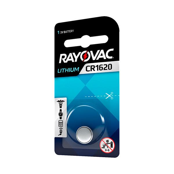 Pile bouton lithium CR1620 Rayovac 3V - blister 70mAh - haute technologie et sécurité enfant_0