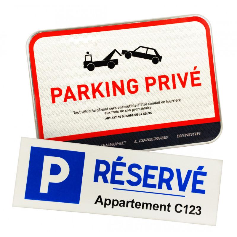 Plaque et panneau de stationnement et parking personnalisés - Ultra-personnalisables et Made in France_0