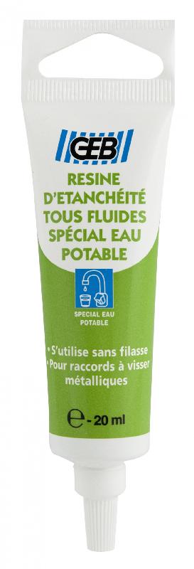 Résine d'étanchéité tous fluides - GEB - 20ml - Agrément eau potable_0