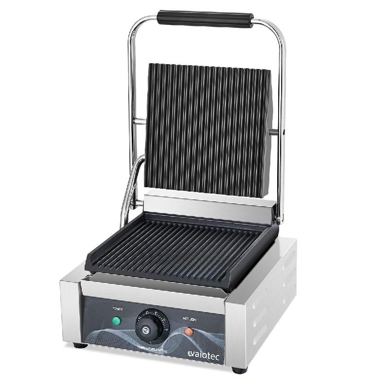 Vaiotec Gril de contact électrique EASYLINE, dessus et dessous nervurés, 308 x 395 mm - inox 10591_0