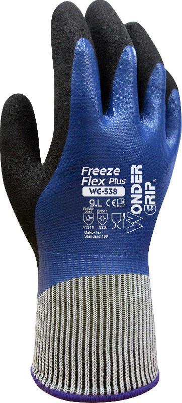 Gants de manutention WONDER GRIP WG-538 Freeze Flex Plus - Taille L/09 - Imperméables et résistants au froid_0