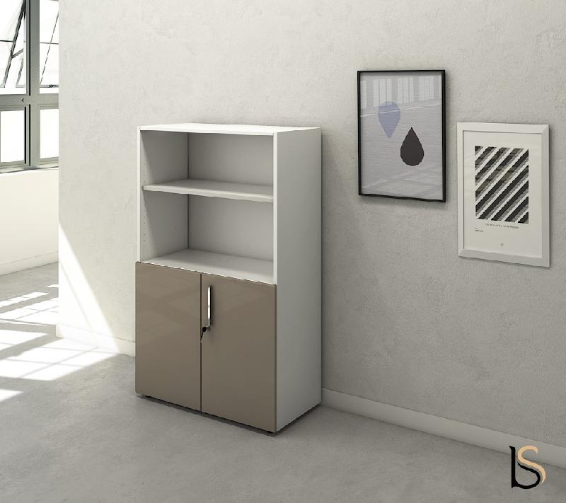 Armoire mi-haute mixte à portes battantes Luxury- Ofitres - Cachemire_0