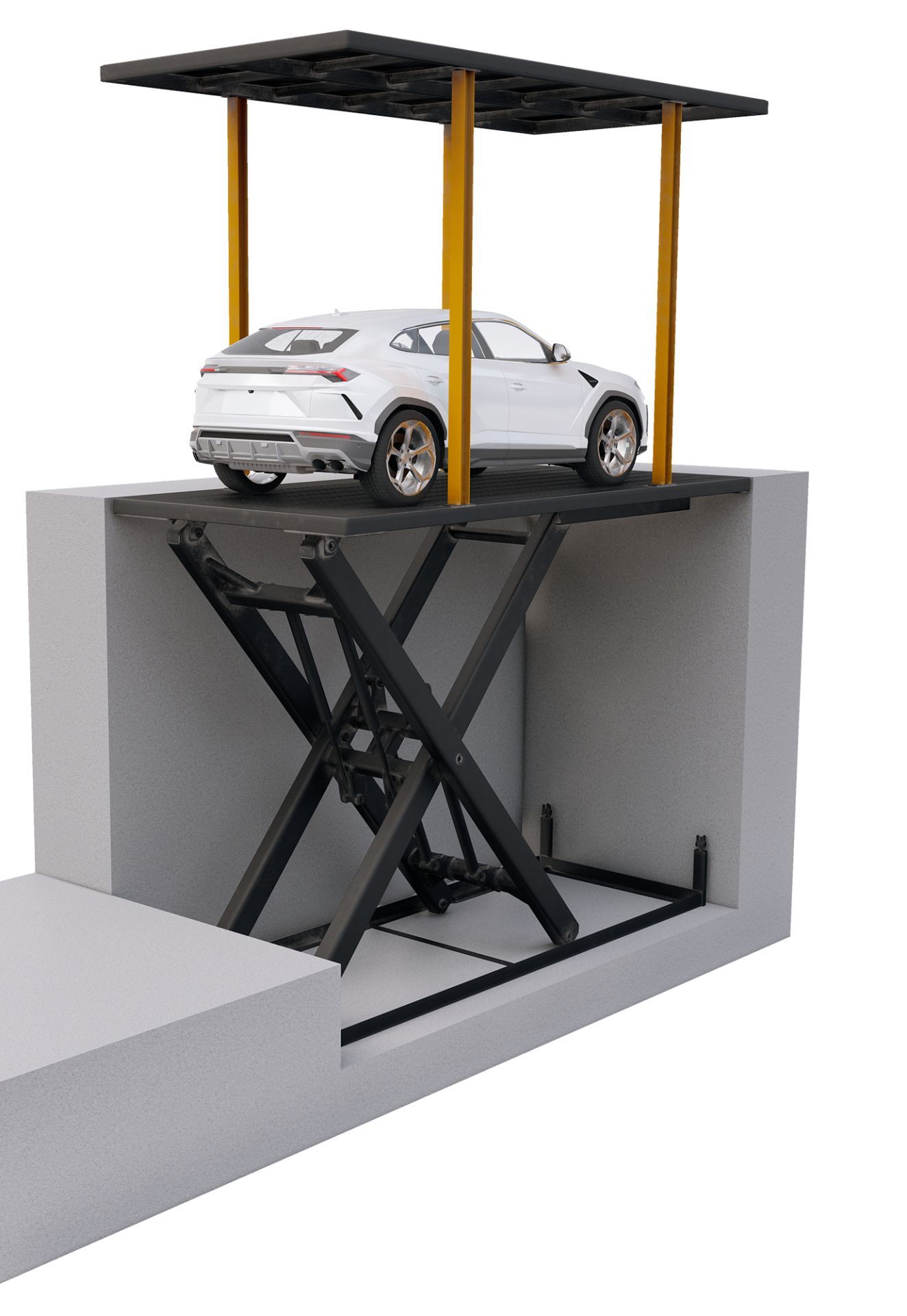 Ascenseur à ciseaux pour voiture avec une hauteur de 7409 mm - 380 V - SPS 2.5T3300_0