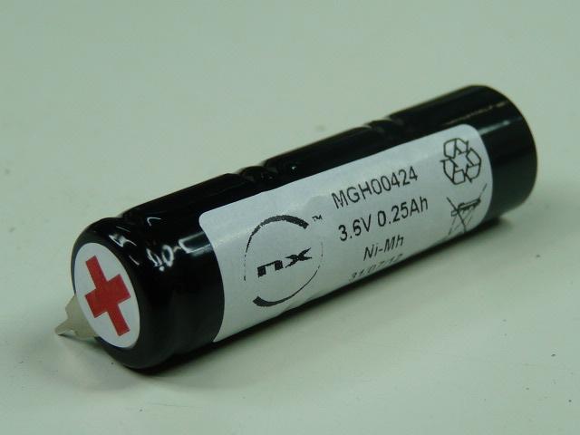 BATTERIE NIMH 3X 1/3AA 3S1P ST4 3.6V 250MAH P2_0