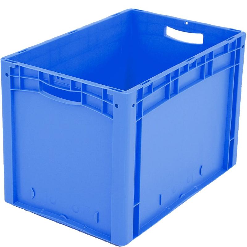BITO Bacs gerbables norme Europe, série XL L600 mm x l400 mm x H420 mm bleu - bleu plastique polypropylène 4250692929387_0