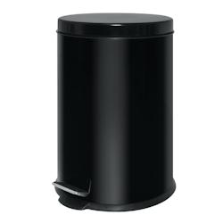 Bolero Poubelle à pédale en acier inoxydable noire 20L - noir GAGG978_0