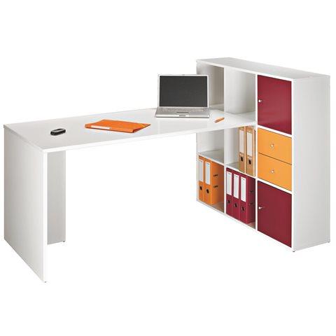 BUREAU BIBLIOFFICE L 140CM 9 CASES -