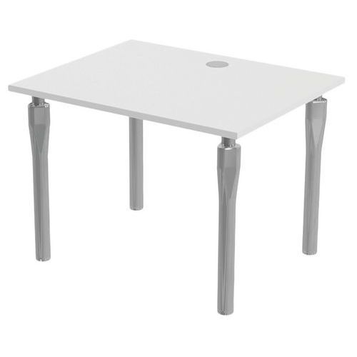 BUREAU NOGA 100 X 80 CM BLANC ALU