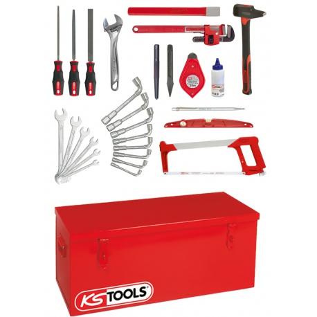 Caisse à outils tuyauteur - 28 outils KS Tools | 911.0028_0