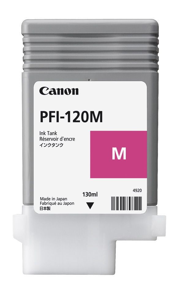 Canon PFI-120 M - Cartouche d'encre magenta mat 130ml pour imprimantes IPF TM-200, TM-205, TM-300, TM-305_0