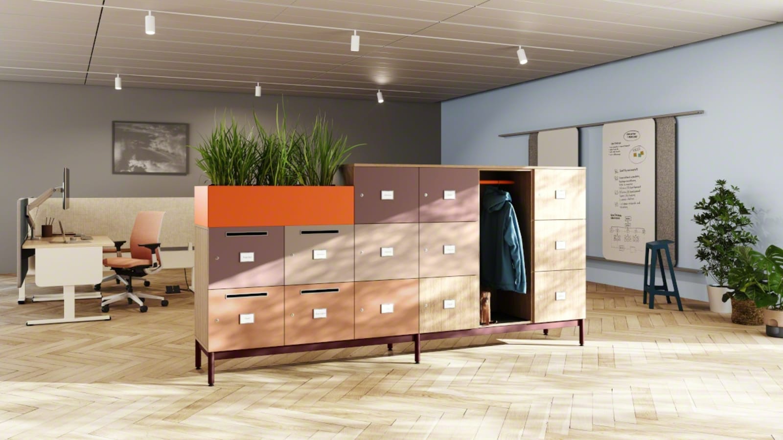 Casier RFID pratique et sécurisé - WorkValet™ - Rangement personnalisé pour environnements de travail hybrides_0
