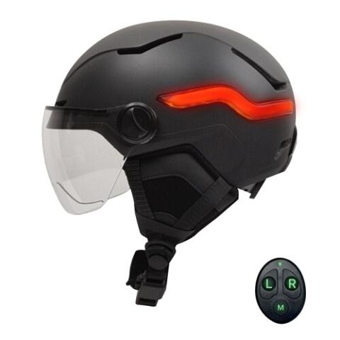CASQUE VÉLO TNB LED AVEC FEU DE FREINAGE AUTOMATIQUE URBAN MOOV VIZION TAILLE M NOIR
