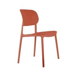 Chaise empilable colorée en polypropylène Cheer orange brûlée - Leitmotiv - 8714302744594_0