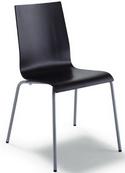 Chaise Marika - Coque multiplis hêtre naturel - Châssis métal tube rond chromé_0
