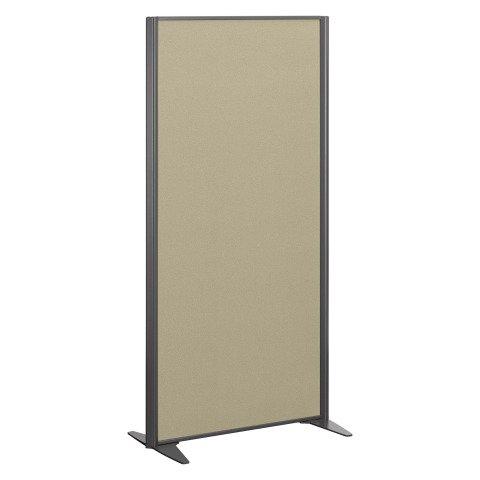 CLOISON B-ZEN DE SÉPARATION PLEINE TISSU TONAL CHAMPAGNE - H 180 X L 81 CM CADRE ANTHRACITE -SANS PIED